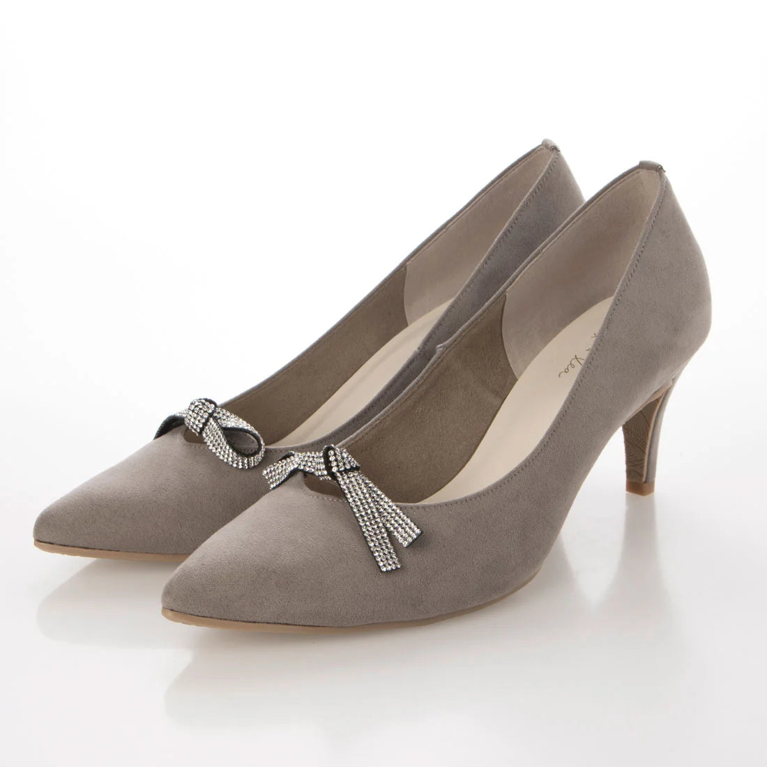 日本製 Launa lea Bijou 絲帶尖頭高跟鞋 (0531)(Grey S)