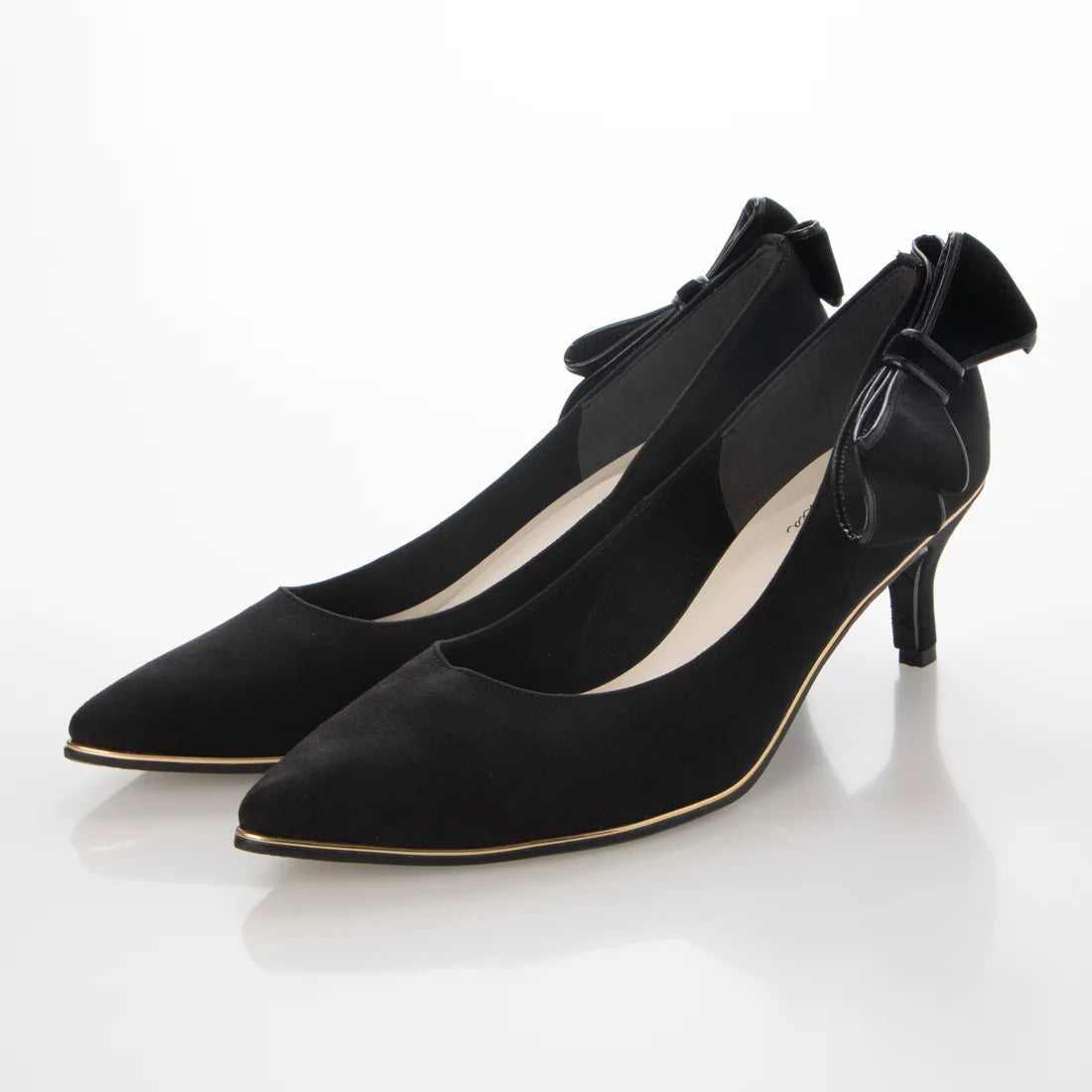 日本製 Launa lea Back 絲帶尖頭高跟鞋 (0532) (Black S)