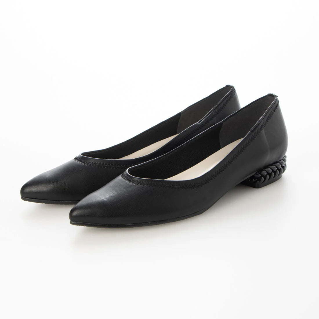 日本製 Launa lea彈性尖頭高跟鞋(544)(Black) (ブラック)