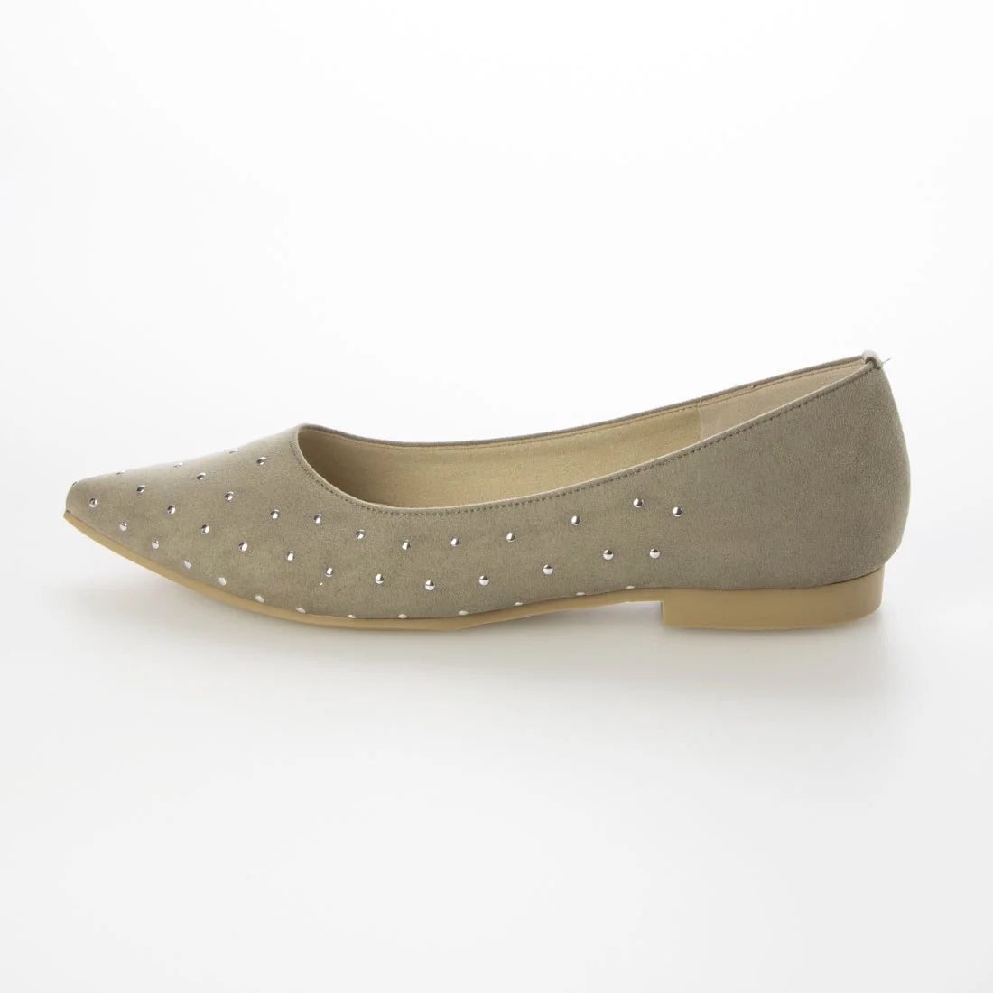 日本製 Launa lea 鉚釘尖頭高跟鞋 (538)(Khaki S)(カーキS)
