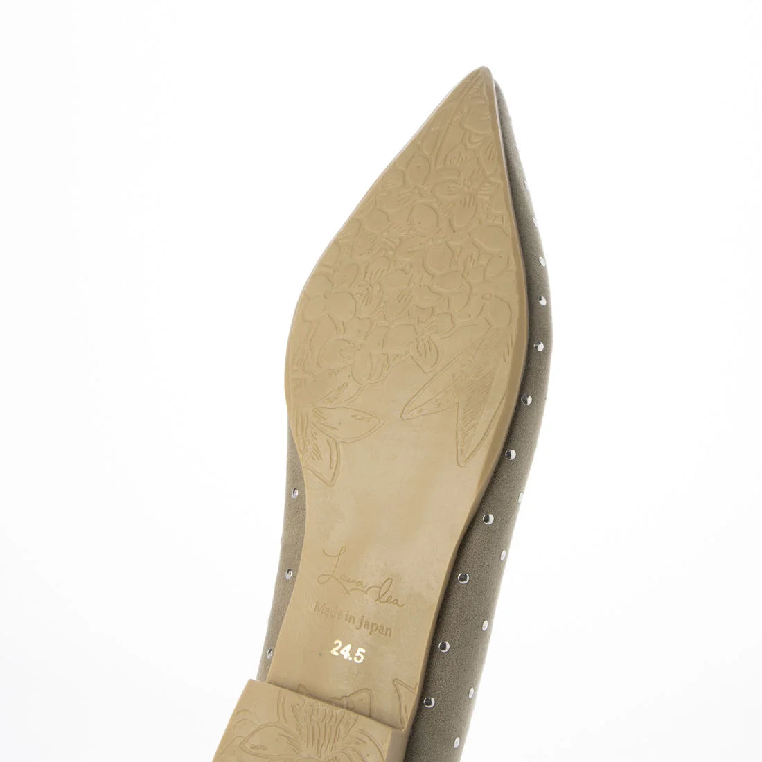 日本製 Launa lea 鉚釘尖頭高跟鞋 (538)(Khaki S)(カーキS)
