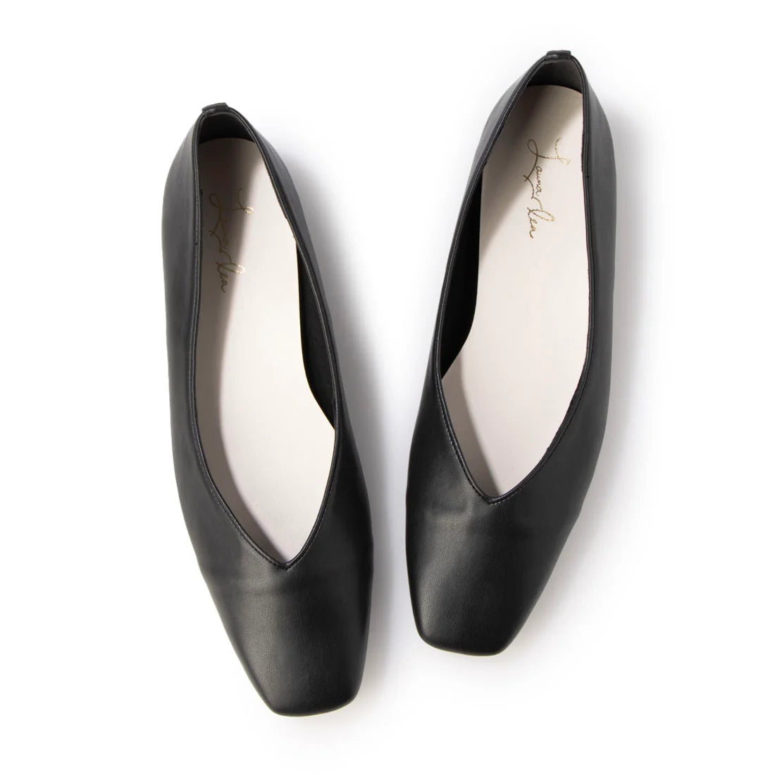 日本製 Launa Lea 方頭平底鞋 (558) (黑色 / Black)