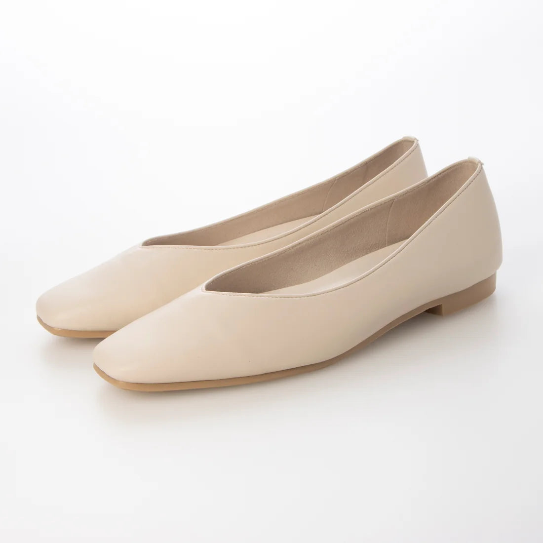 日本製 Launa Lea 方頭平底鞋 (558) (象牙色 / Ivory)