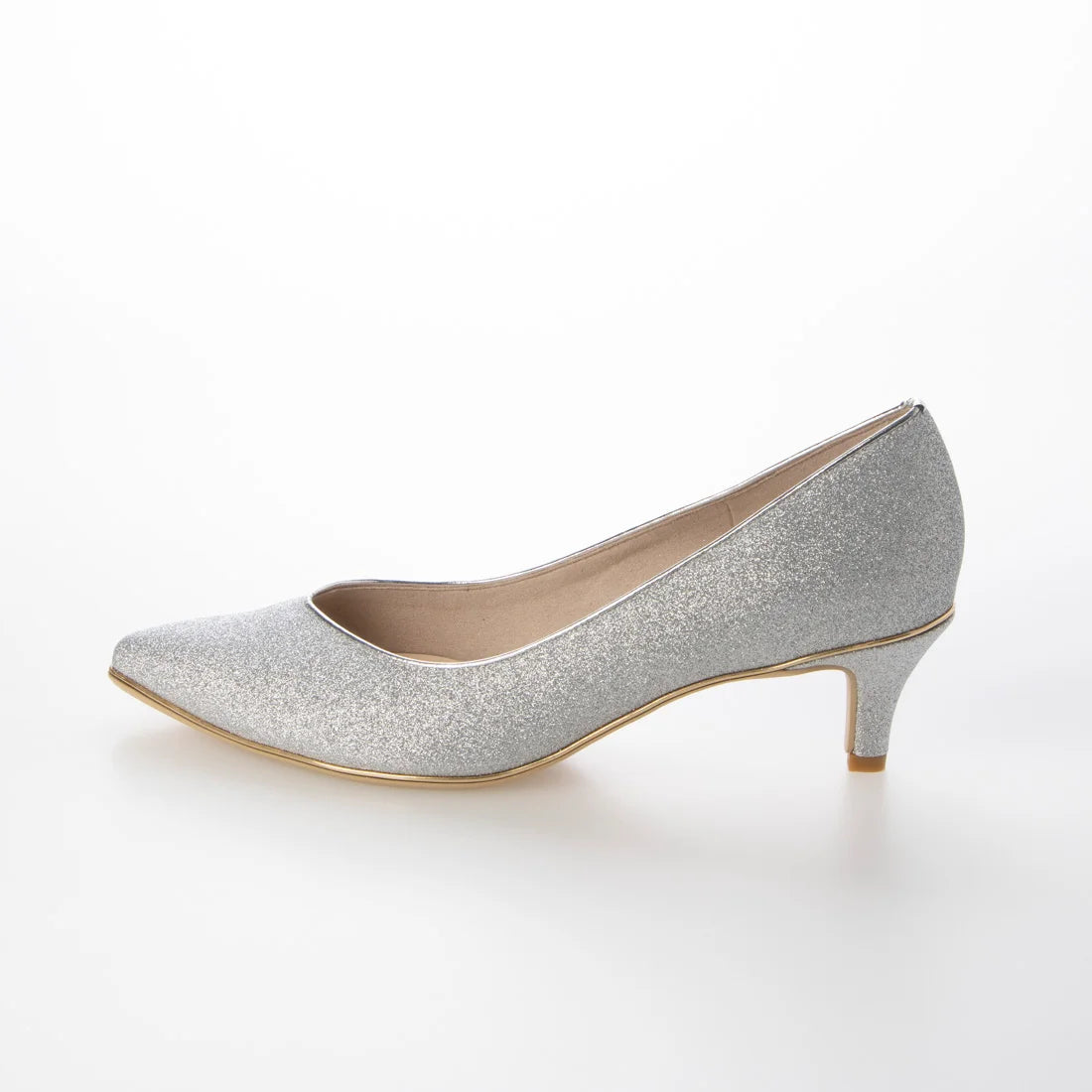 日本製 Launa Lea Rich 5cm Gold Line高跟鞋 (80009E) (銀色 Z/C / Silver Z/C)