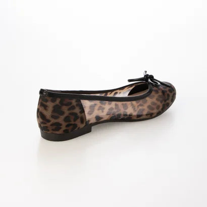 日本製 Launa lea 圓頭透視芭蕾鞋 ( B1612A ) (豹紋/Leopard)