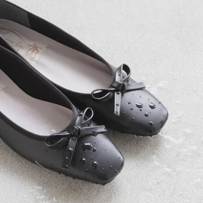 日本製 Launa lea 方頭芭蕾晴雨鞋 ( RB7002A ) (黑色/Black)