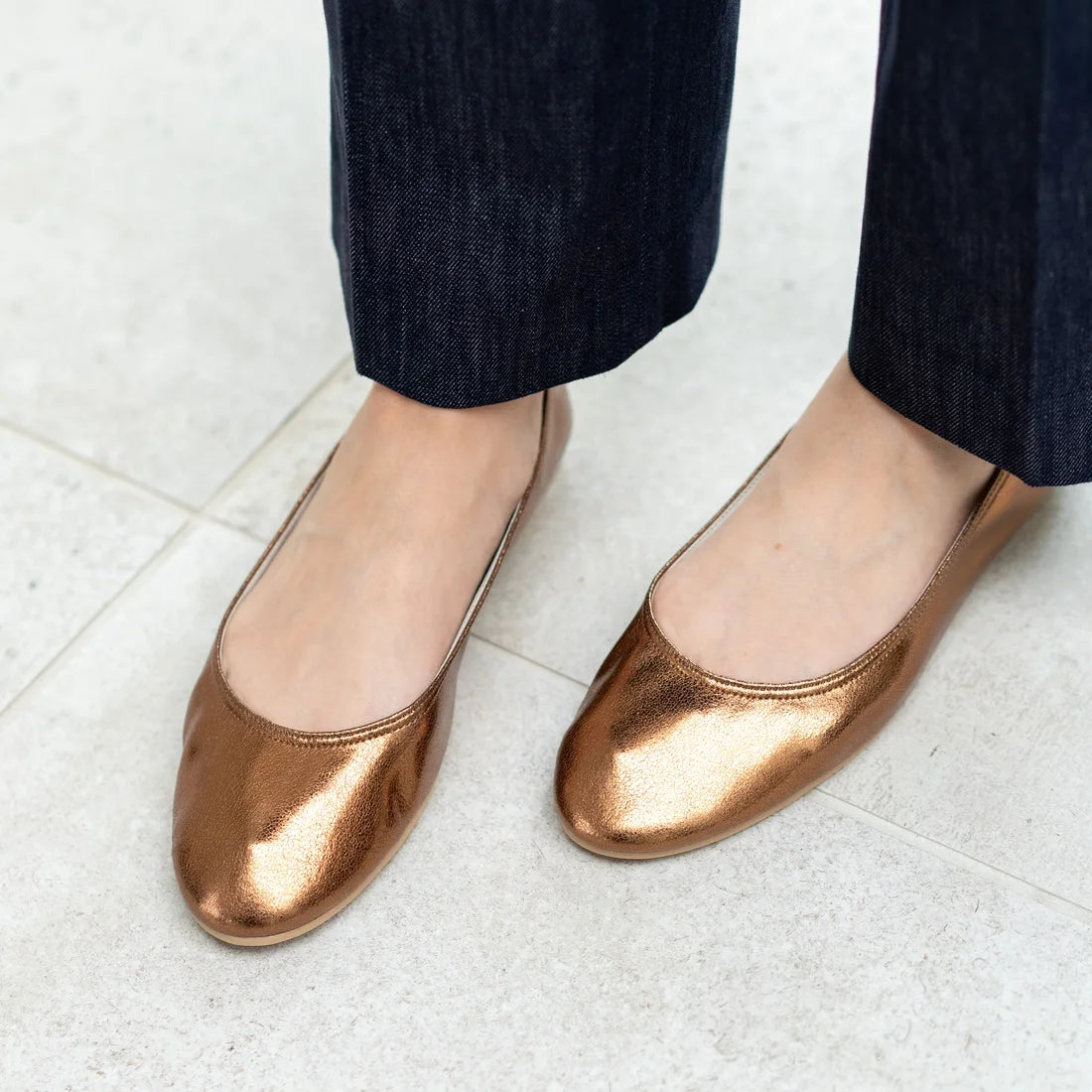 日本製 Launa lea ballet 金屬圓頭芭蕾舞鞋 (B3004)(Brown)