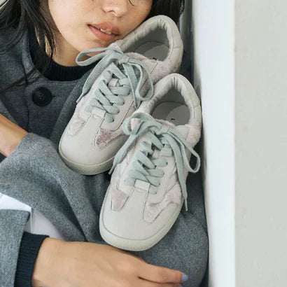 日本潮牌Lucida 灰色 Alshat 輕暖方頭毛絨運動鞋 ( 4009 GRY )