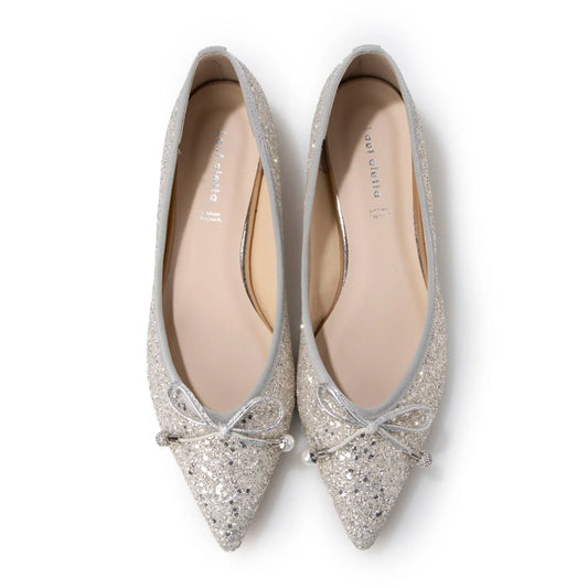 日本製 Lauf Oletta 尖頭閃鑽珍珠芭蕾舞 (LH101 Silver-Z) (銀色)