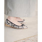 日本製【珍珠色調防水】Emma Francis 真皮 尖頭平底芭蕾舞鞋(01b-L P371)(Python pattern leather smooth) （パイソン柄 レザースムース）
