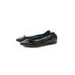 日本製【珍珠色調防水】Emma Francis 真皮 尖頭平底芭蕾舞鞋(01b-L M101)(Black Leather Mylar) （ブラック レザーマイラー）