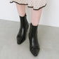 【新品現貨】日本製Launa Lea 5cm跟 繫帶蝴蝶結靴 (639)(黑色／Black)
