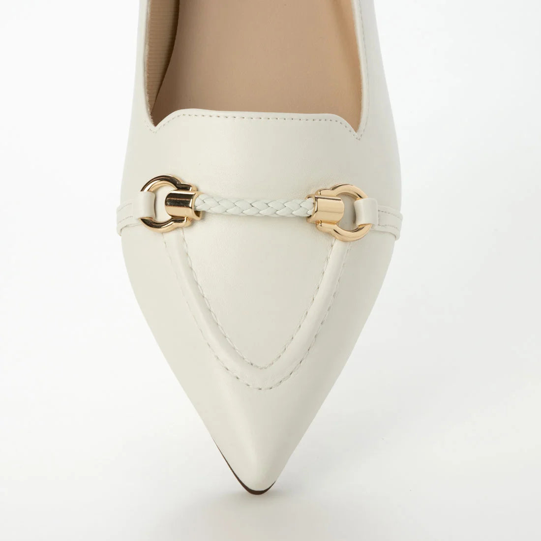 【新品預訂】日本製 Lauf Oletta [All Weather] 全天候軟皮革編織繩平底鞋（LRP146 WHITE） (白色)