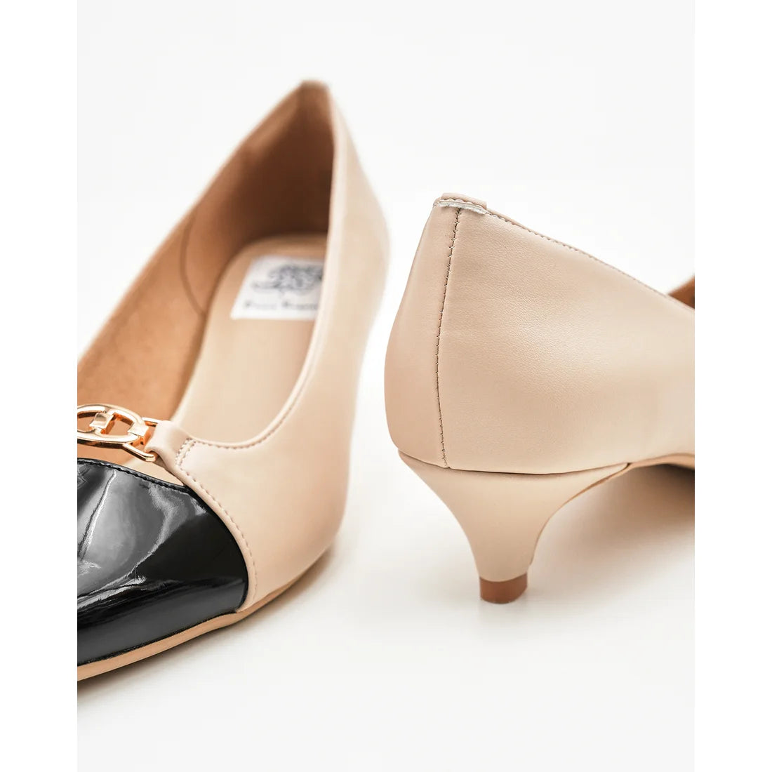 【新品預訂】日本製Emma Francis 4cm跟 前馬銜扣高跟鞋 (象牙色光滑) (4003a P177)