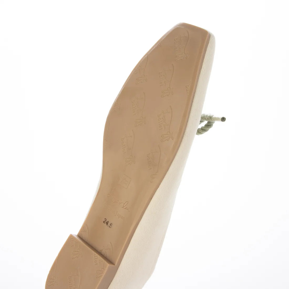 【新品預訂】日本製 Launa lea 繩蝴蝶結方頭絨毛芭蕾舞鞋（B7102A）(黃色 S/C / Yellow S/C )
