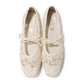 【新品預訂】日本製 Launa Lea 花卉蕾絲漁網芭蕾舞鞋 (B7612A)(象牙色 / Ivory Z）