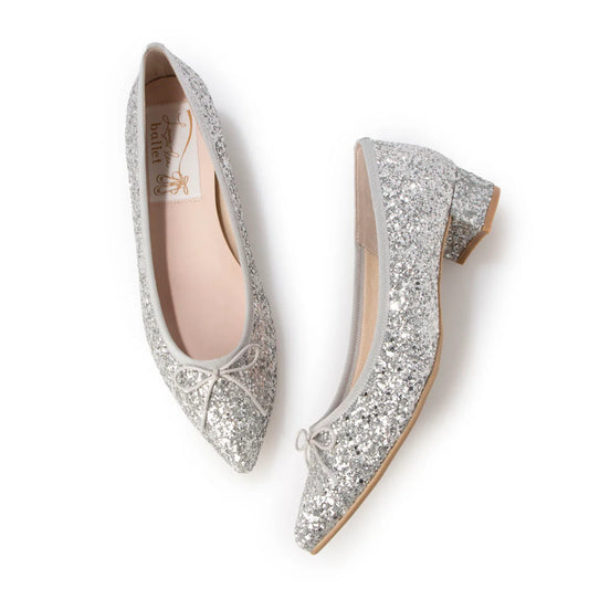 日本製 Launa Lea  3.5cm踭尖頭跟芭蕾高跟鞋 (B9601A) (銀色Z / Silver Z)