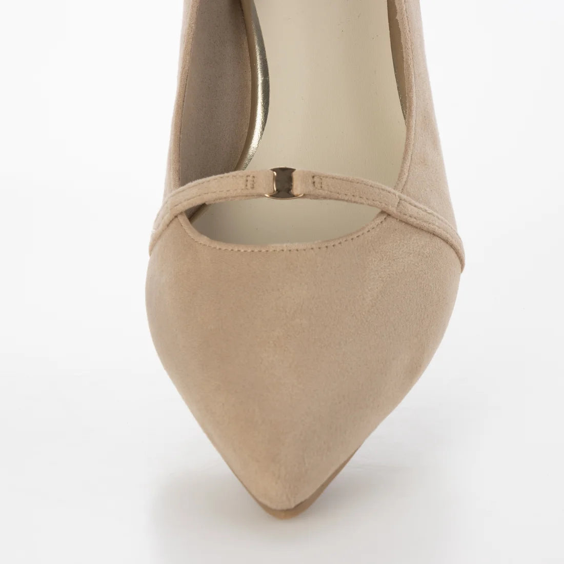 【新品預訂】日本製 Launa Lea 5cm踭高迷你金屬圖案高跟鞋 (610) (淺杏色 S / L Beige S)