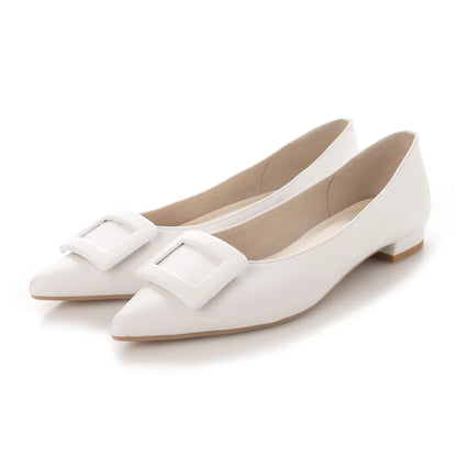 日本製 Launa lea 帶扣尖頭高跟鞋 (0459) Ivory