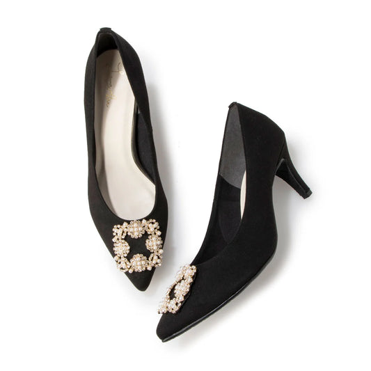 日本製 Launa lea Bijou 尖頭高跟鞋(0484)Black
