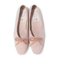 【新品預訂】日本製 Launa lea 繩蝴蝶結方頭絨毛芭蕾舞鞋（B7102A）(淺粉色 S / L Pink S)