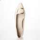 日本製 Launa lea 方扣平底樂福鞋( 576 ) (象牙色/Ivory)