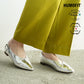 【新品預訂】日本製 Lauf Oletta  [All Weather] 全天候 可踩踭 柔軟大扣環V型平底鞋（LRP139 SILVER）