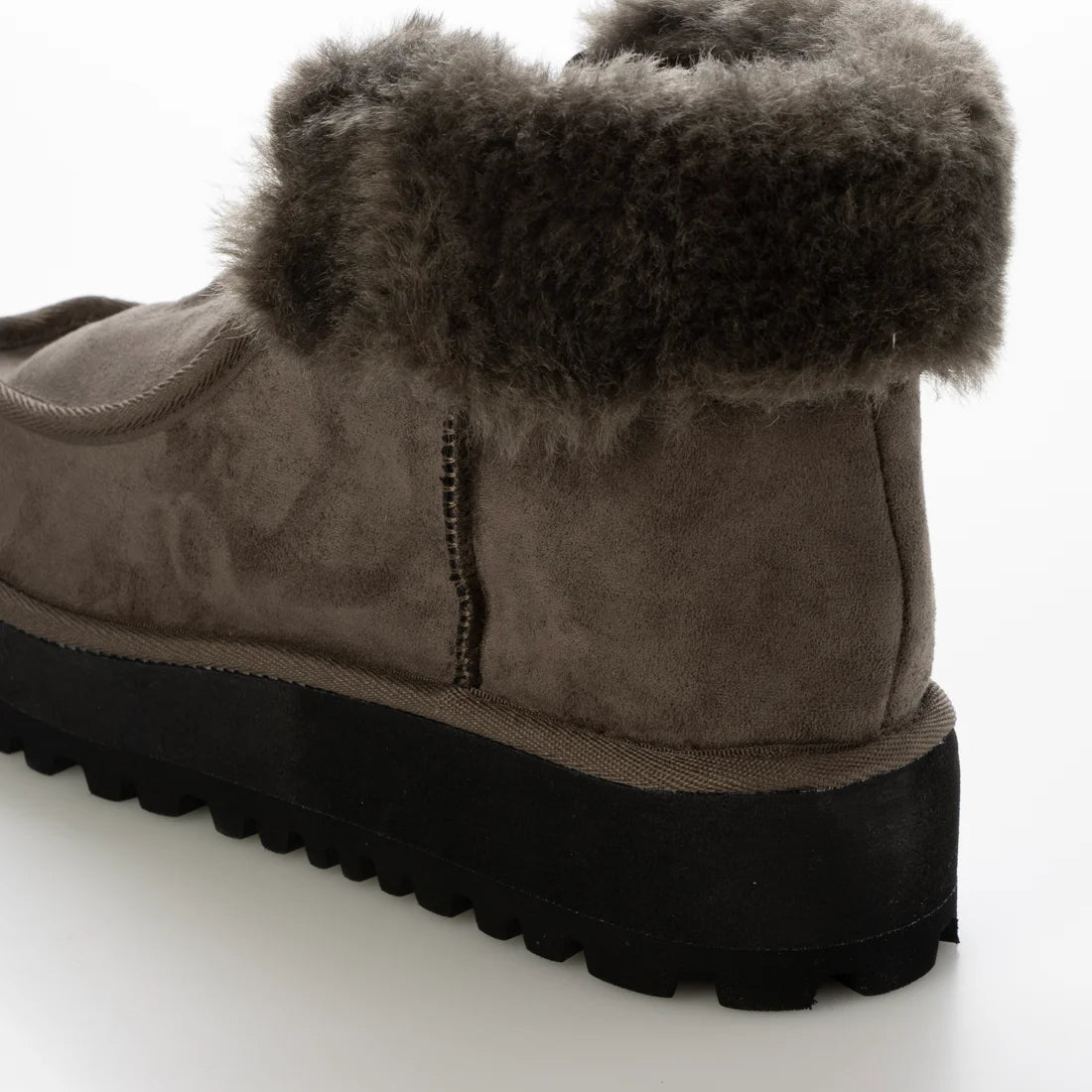 【新品現貨】Lauf Oletta 3.5cm厚底麂皮羊毛絨短靴(L131)(D.GRAY-S)