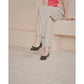 日本製【珍珠色調防水】Emma Francis 真皮 圓頭平底芭蕾舞鞋(02b-L M101)(Black Leather Mylar)（ブラック レザーマイラー）