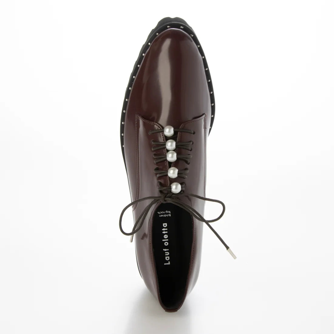 【新品預訂】日本製 Lauf Oletta [All Weather] 全天候防水輕盈珍珠繫帶鞋（LRH128 BORDEAUX） (酒紅色)