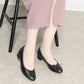 日本製 Launa lea 3.5cm踭蝴蝶結圓頭啞面芭蕾晴雨鞋 ( RB5001A ) (黑色/Black)