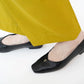 【新品預訂】日本製 Lauf Oletta 簡約金色配件踩踭平底鞋 (LH103 Black-S) (黑色)
