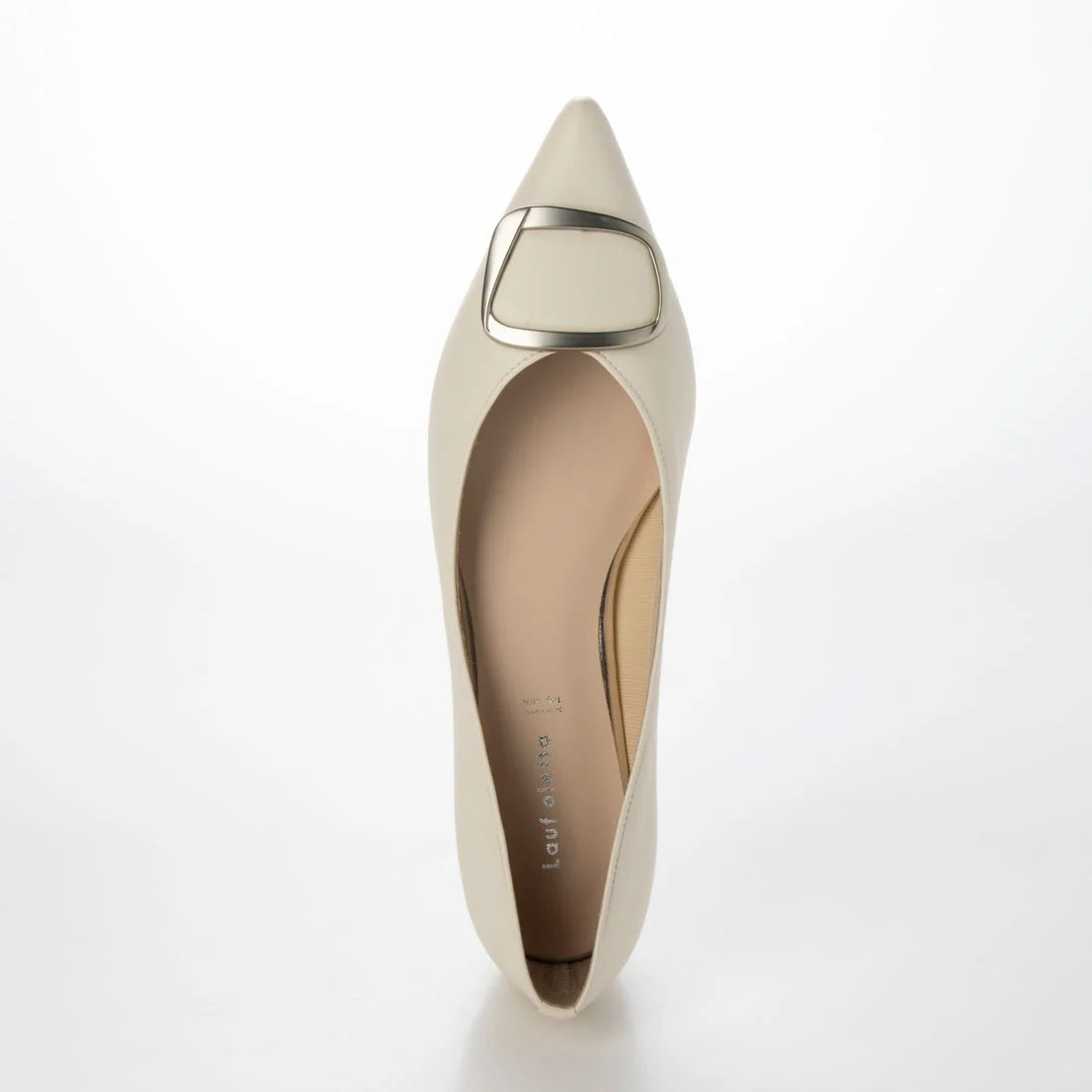 【新品預訂】日本製 Lauf Oletta [All Weather] 全天候 防水尖頭金扣平底鞋（LRH127 Ivory) (象牙色)