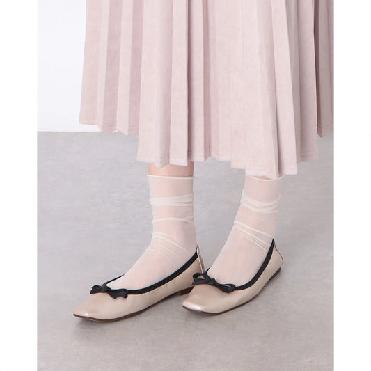 【新品預訂】日本製 Lauf Oletta [All Weather] 全天候柔軟無縫一體式褶皺芭蕾舞鞋 (LRH109 Platinum) (白金色)