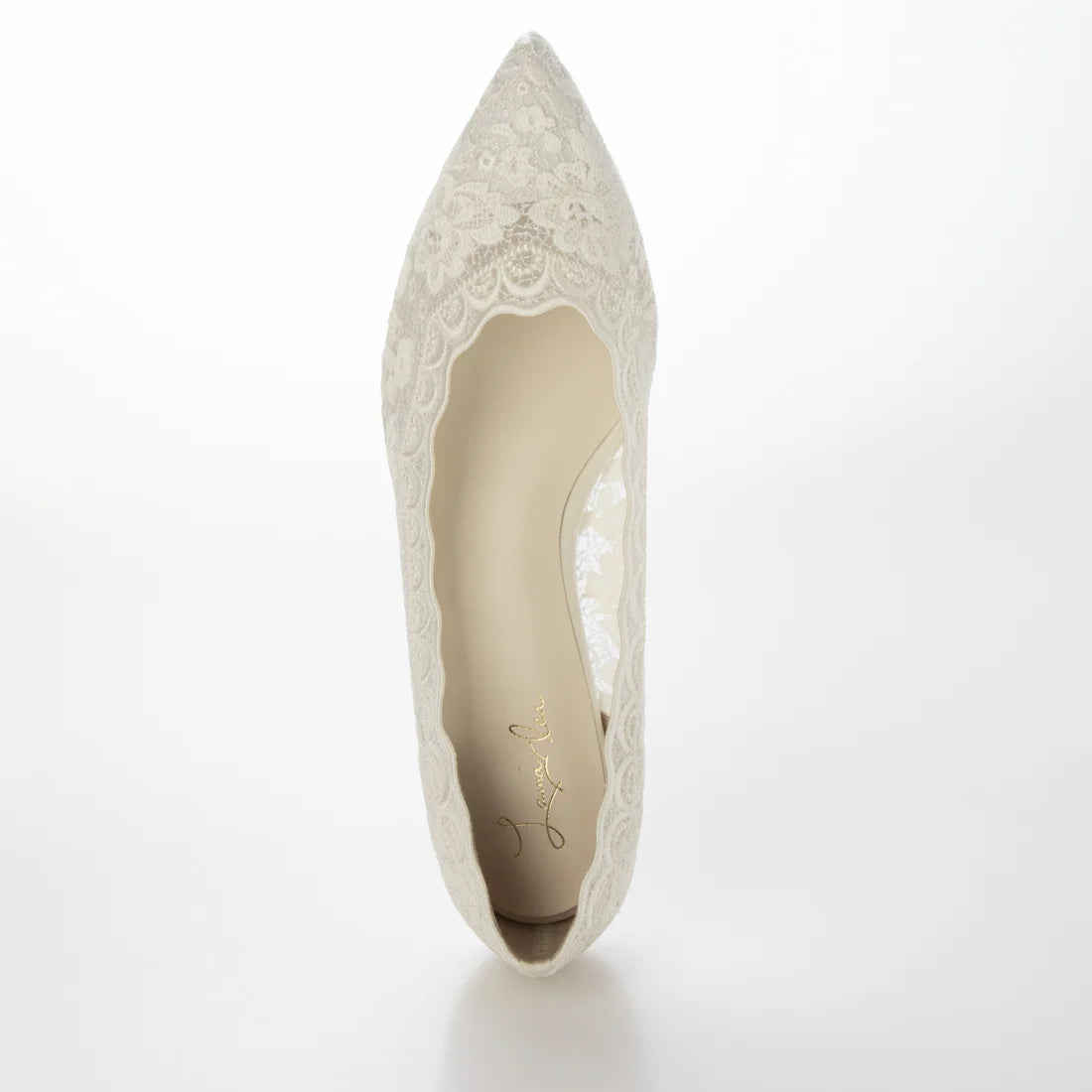 【新品預訂】日本製 Launa Lea  4cm踭 花卉蕾絲高跟鞋(620) (象牙白色Z / Ivory Z）
