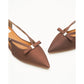 【新品預訂】日本製Emma Francis 緞面側平底鞋（棕色）( 07f-ST 105) Brown