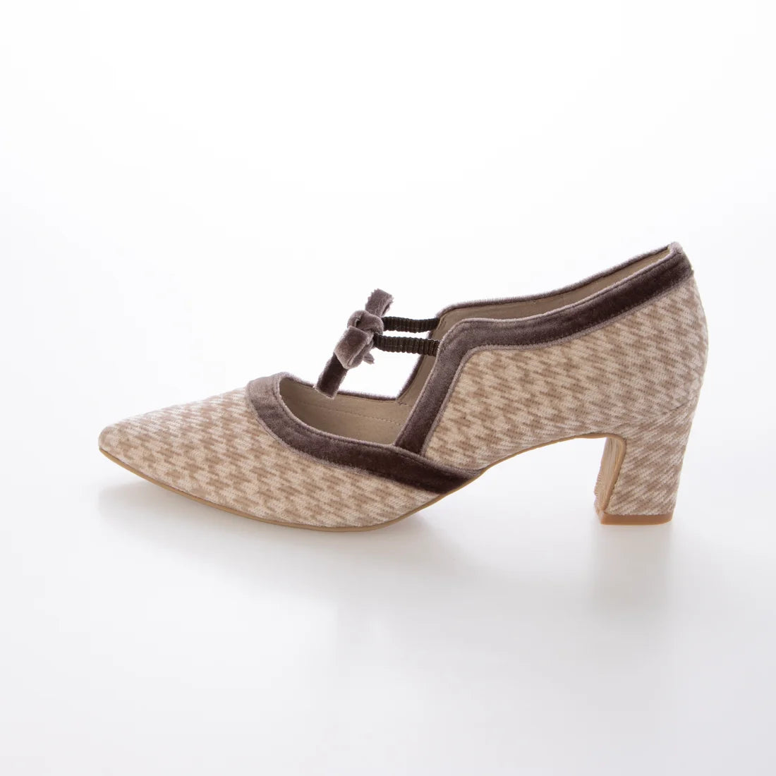 【新品預訂】日本製 Launa Lea 6cm蝴蝶結瑪莉珍高跟鞋(577)  (杏色 Z/C / Beige Z/C)