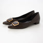 【新品預訂】日本製 Lauf Oletta [All Weather] 全天候 防水尖頭金扣平底鞋（LRH127 dbrown) (深啡色)