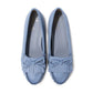 【新品預訂】日本製 Launa lea 蝴蝶結流蘇軟皮鞋（635）(藍灰色/Bluegray-S)