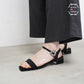 日本製 Lauf Oletta 3cm 串珠方形涼鞋 (L117 Black-Z) (黑色)
