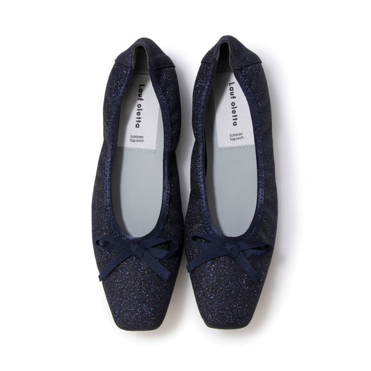 日本製 Lauf Oletta 柔軟無縫一體式褶皺芭蕾舞鞋 (LH109 NAVY-Z) (深藍色)