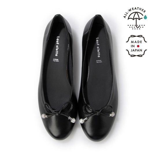 日本製 Lauf Oletta [All Weather] 全天候圓頭珍珠芭蕾舞鞋 (LRH102 Black) (黑色)