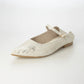 【新品預訂】日本製 Launa Lea 尖頭繫帶可踩跟平底鞋 (482C) (象牙色Z / Ivory Z)