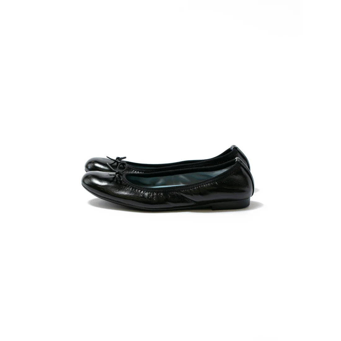 日本製【珍珠色調防水】Emma Francis 真皮 圓頭平底芭蕾舞鞋(02b-L M101)(Black Leather Mylar)（ブラック レザーマイラー）