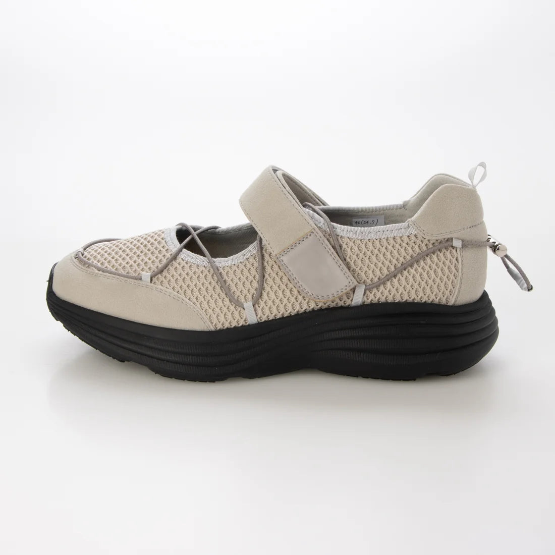 【新品預訂】日本 Lauf Oletta 輕盈 4cm厚底網面瑪莉珍運動鞋 (L150 Grey-Z)(灰色)