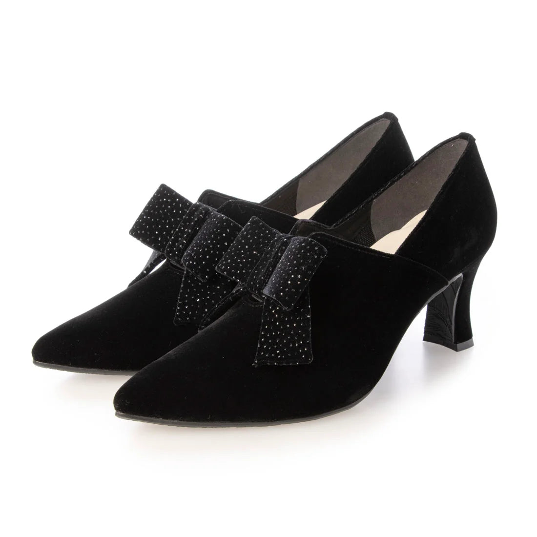 日本製 Launa Lea 7cm絲絨蝴蝶結短靴(585) (黑色 / Black Z/C)