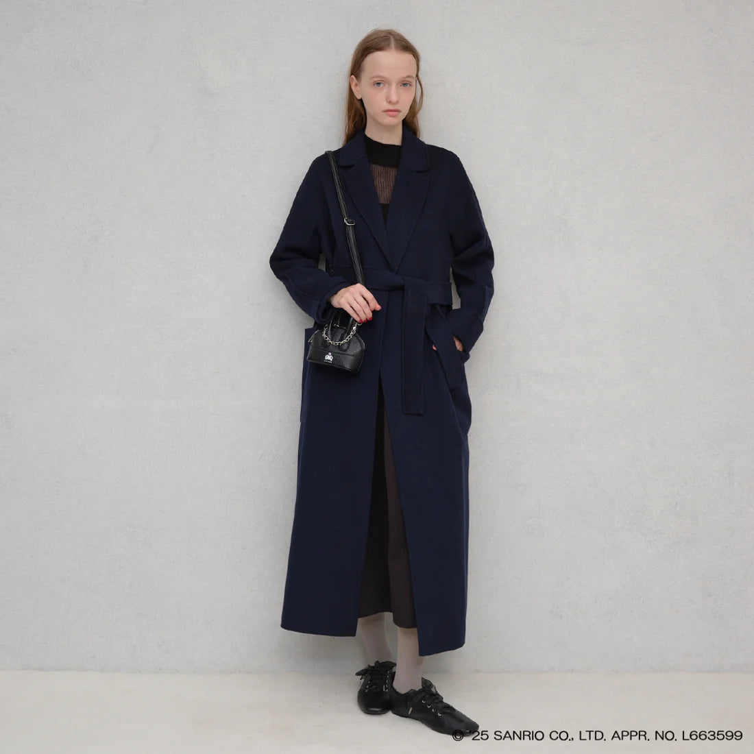 【限定品預訂】售完即止【KUROMI × Lauf oletta 特別聯名】日本製  防水 柔軟繫帶芭蕾鞋 (LRH106 Black) (黑色)