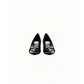 【新品】日本製Emma Francis   金色蝴蝶結 5cm 高跟鞋（黑色 絨面革）(5001b-S 101) BLK