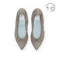 日本製【珍珠色調防水】Emma Francis 真皮 尖頭平底芭蕾舞鞋(01b-L S154)(Dark Grey leather suede) （ダークグレー レザースエード）