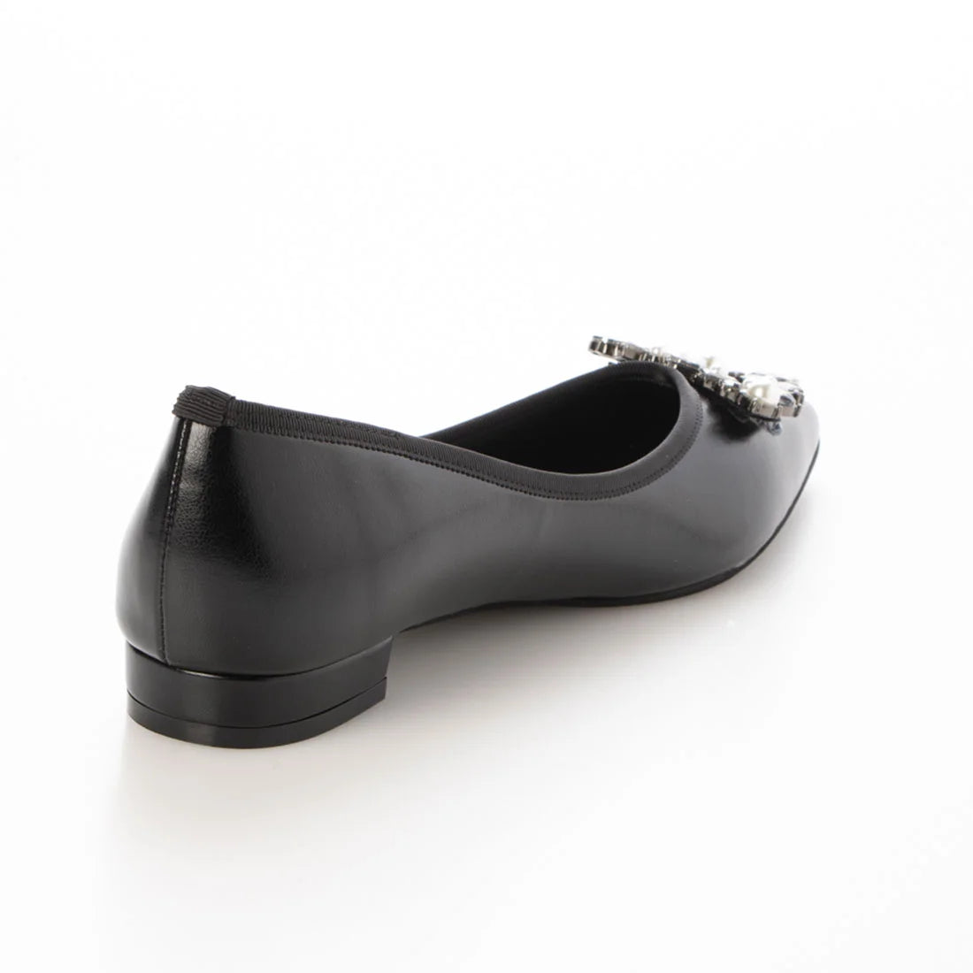 【新品預訂】日本製 Lauf Oletta [All Weather] 全天候三角珍珠水晶尖頭平底鞋(LRH121 BLACK-S) (黑色)